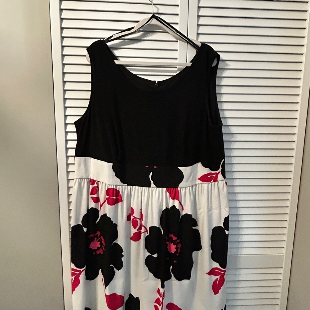 Jessica Howard Elegant Black & Pink sleeveless Dress